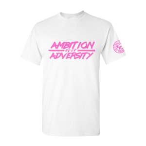 GLOW IN THE DARK COLLECTION - AMBITION BOLD - PINK ON WHITE