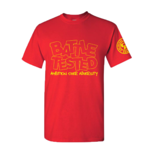 GLOW IN THE DARK COLLECTION - BATTLE TESTED - YELLOW ON RED
