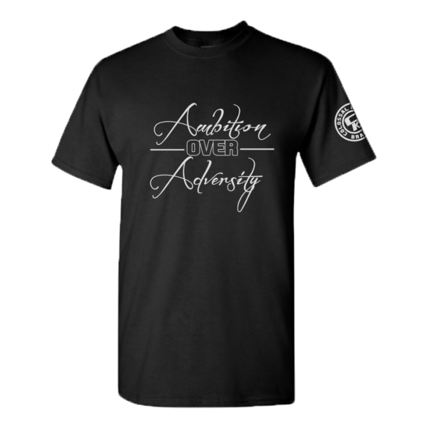 GLOW IN THE DARK COLLECTION - AMBITION CURSIVE - WHITE ON BLACK